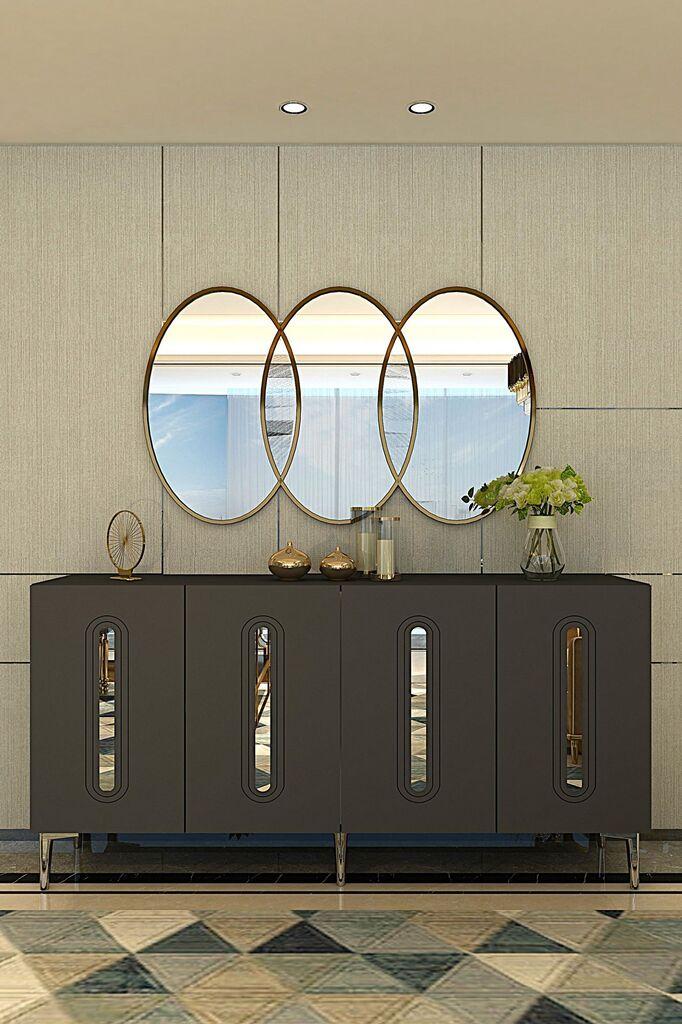 Hanah Home Komoda, 150x75x32cm, Antracit