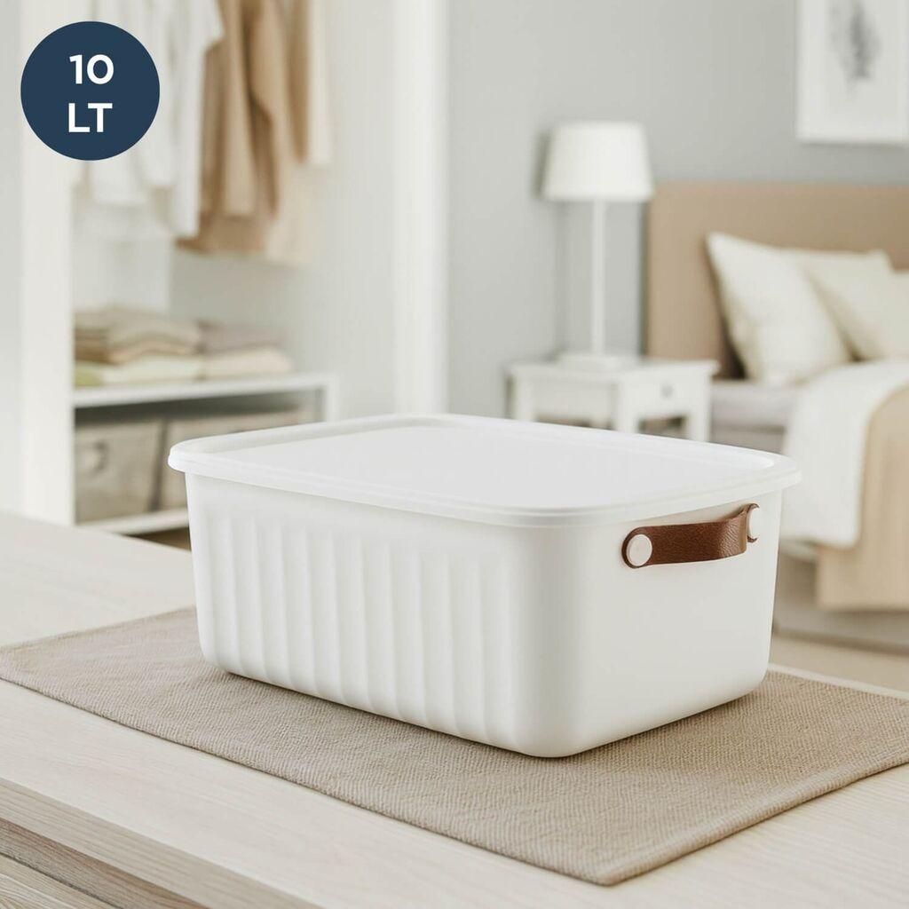 Aberto Design Kutija za odlaganje, 10l, Bela