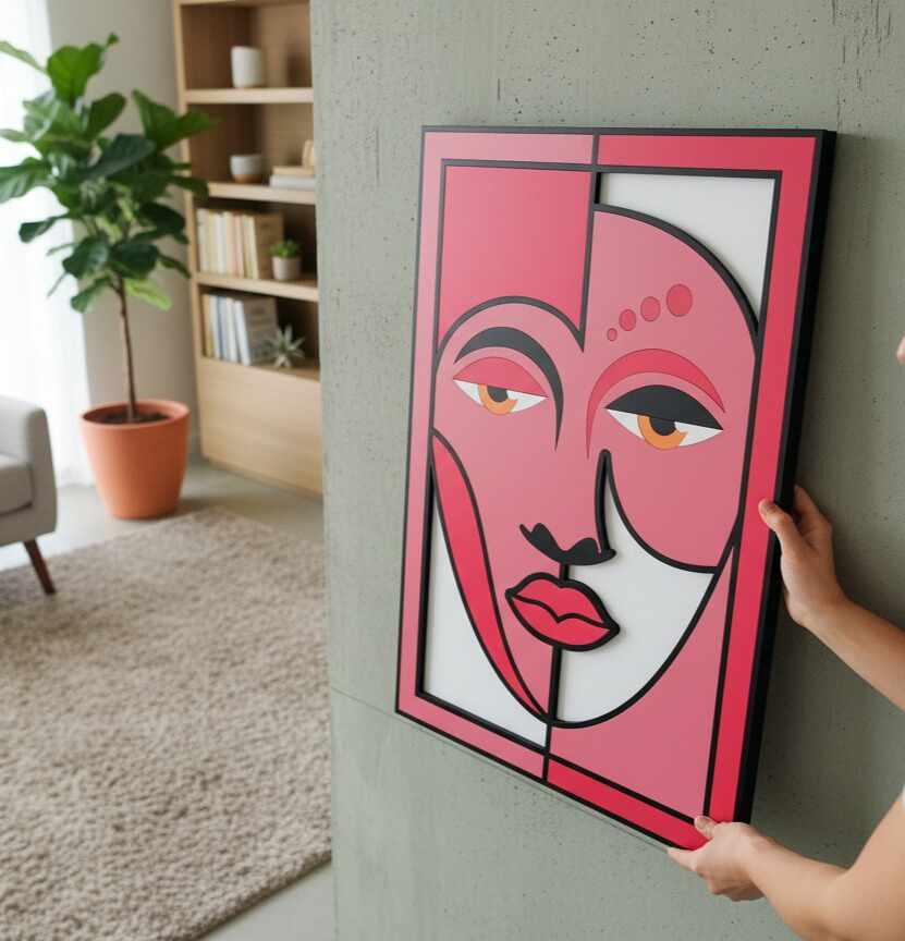 Wallity Dekorativna uramljena slika, 47.5x68cm, Šarena