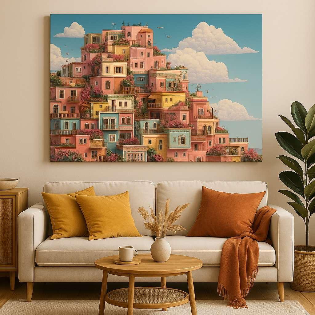 Wallity Dekorativna slika na platnu, 70x100cm, Šarena
