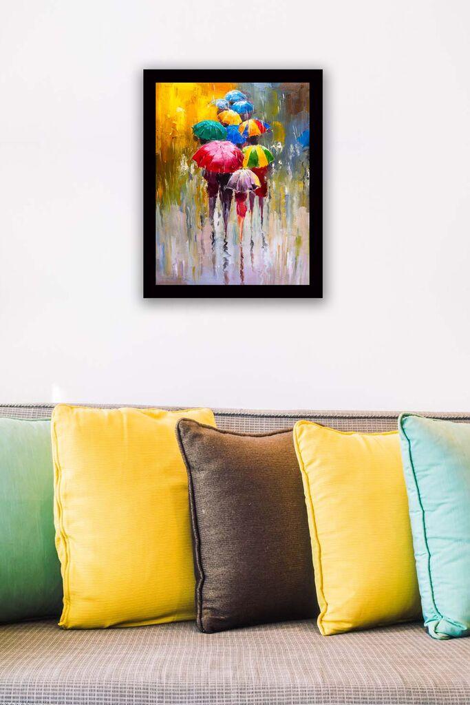 Wallity Dekorativna uramljena slika, 41x56cm, Šarena