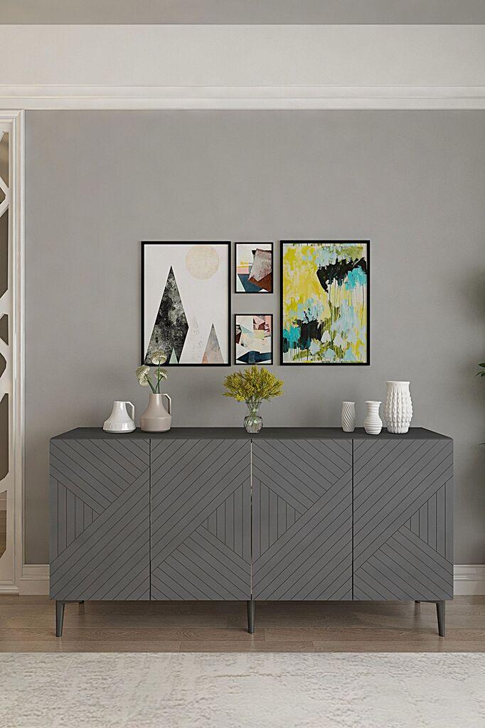 Hanah Home Komoda, 150x75x32cm, Antracit