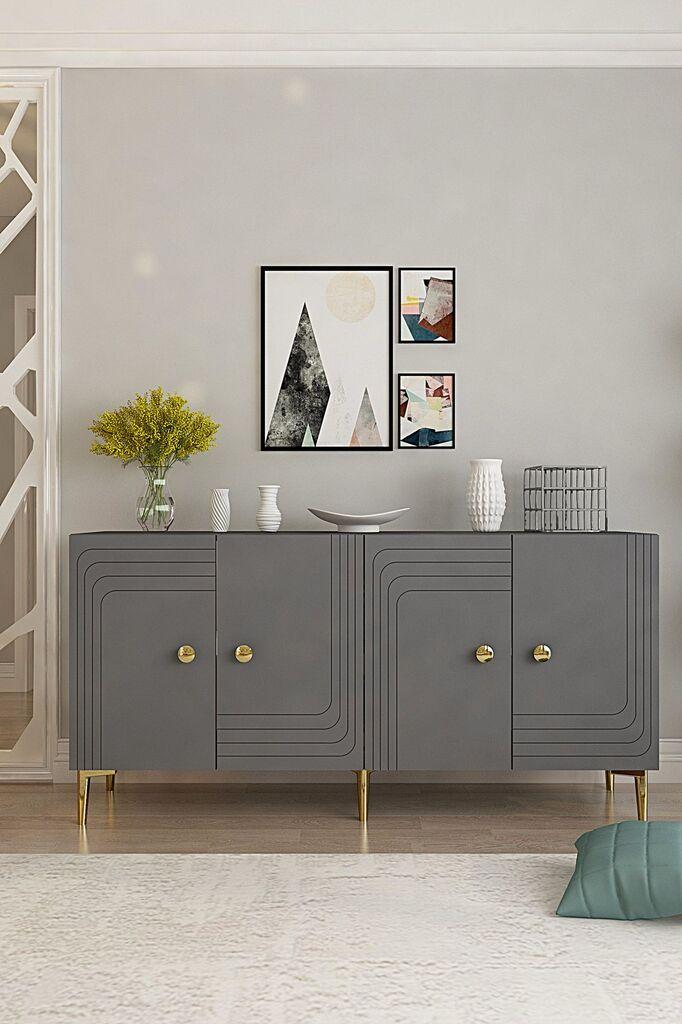 Hanah Home Komoda, 150x75x32cm, Antracit