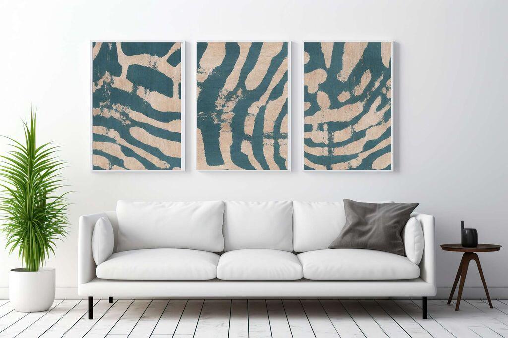 Wallity Dekorativne uramljene slike, 40x50cm, 3 komada, Šarene