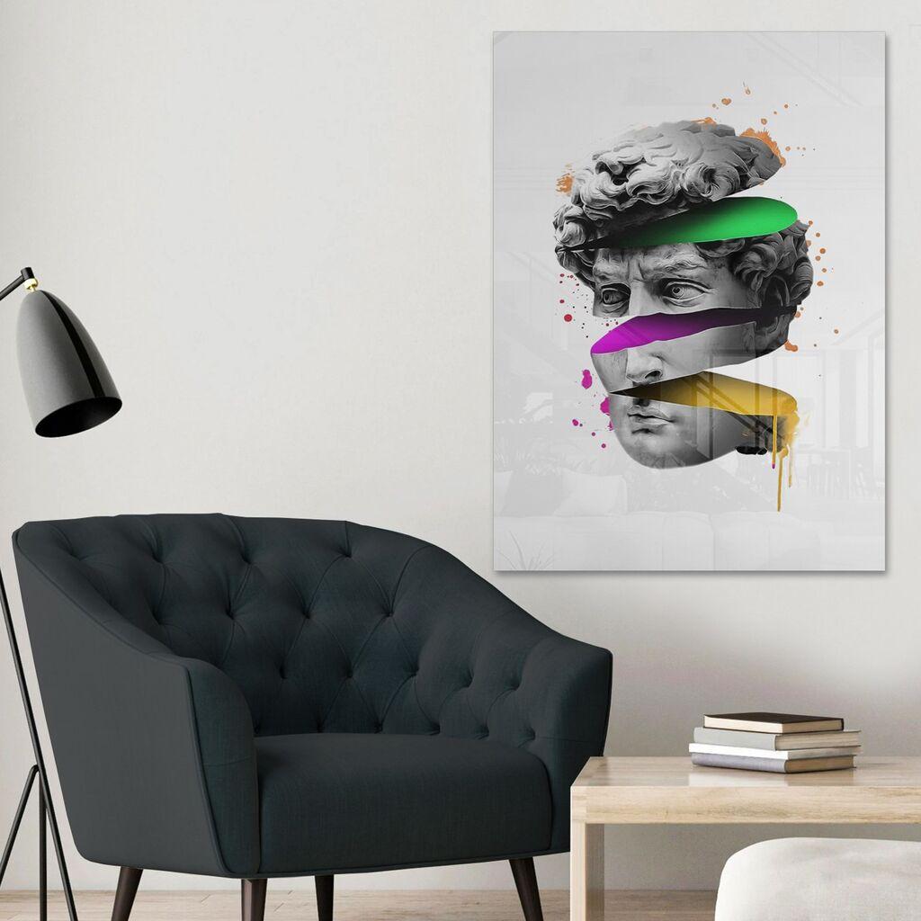 Wallity Dekorativna slika na kaljenom staklu, 70x100cm, Šarena