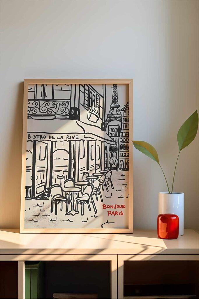 Wallity Dekorativna uramljena slika, 33x48cm, Šarena