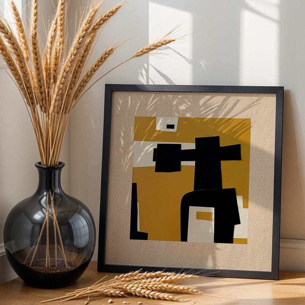 Wallity Dekorativna uramljena slika na platnu, 104x104cm, Šarena