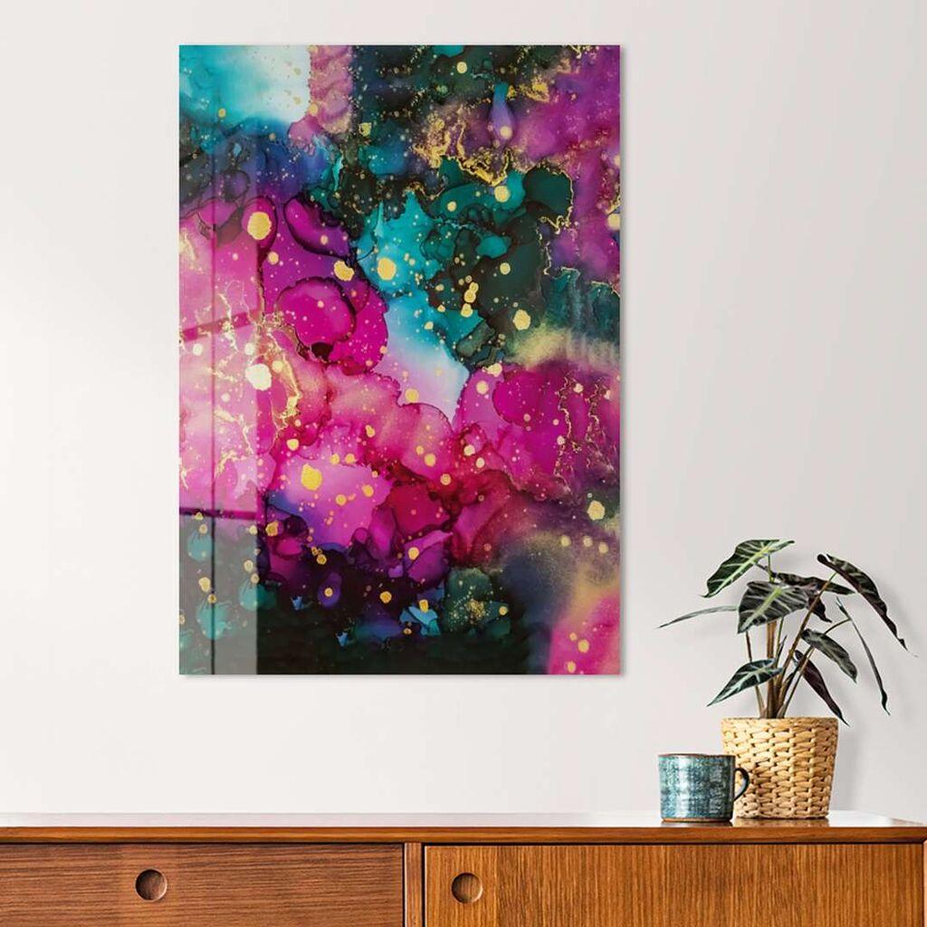 Wallity Dekorativna slika na kaljenom staklu, 60x90cm, Šarena