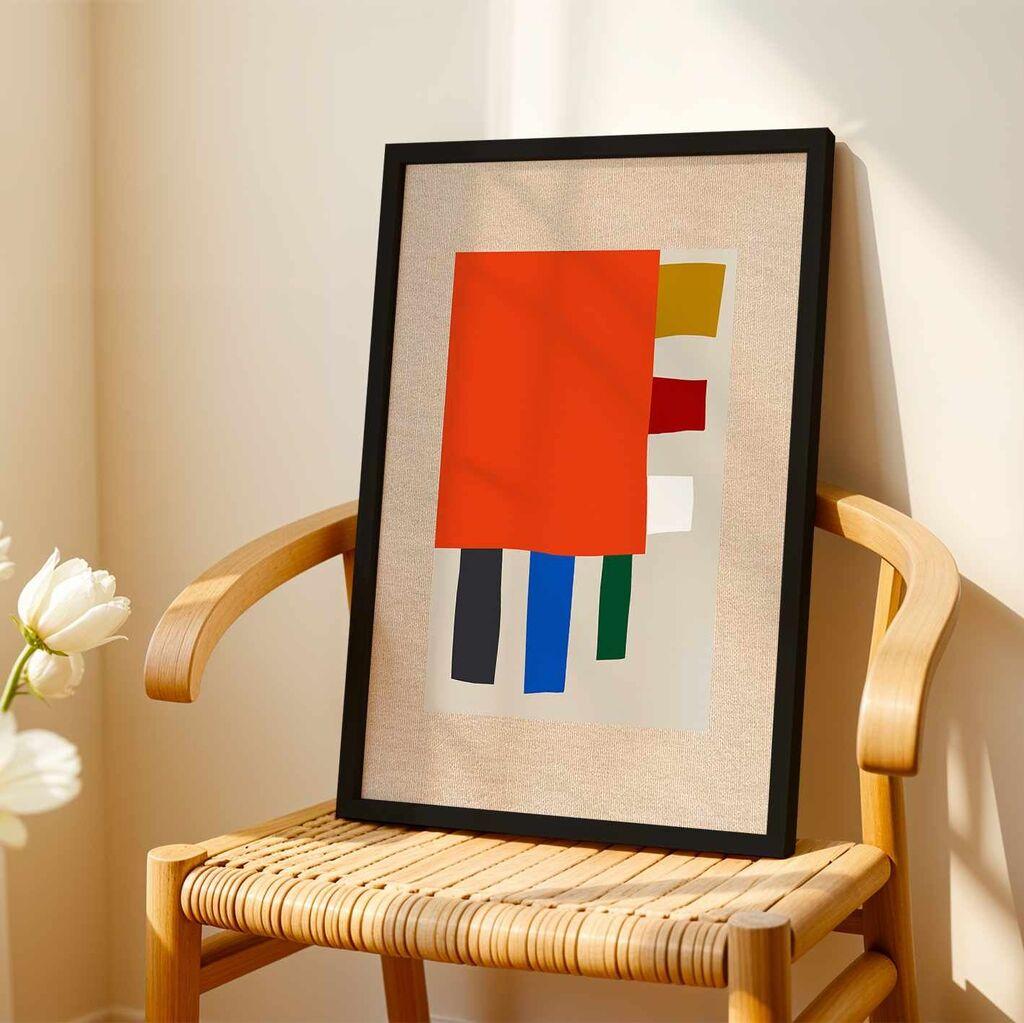 Wallity Dekorativna uramljena slika na platnu, 74x104cm, Šarena