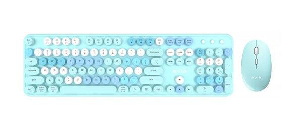 Aula Set tastatura i miš AC306, Full size, Bezicni, Plavi