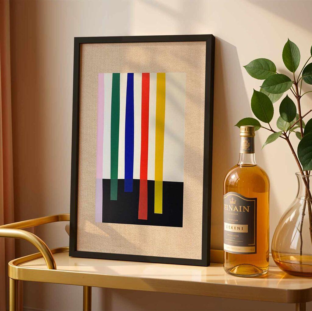 Wallity Dekorativna uramljena slika na platnu, 54x74cm, Šarena