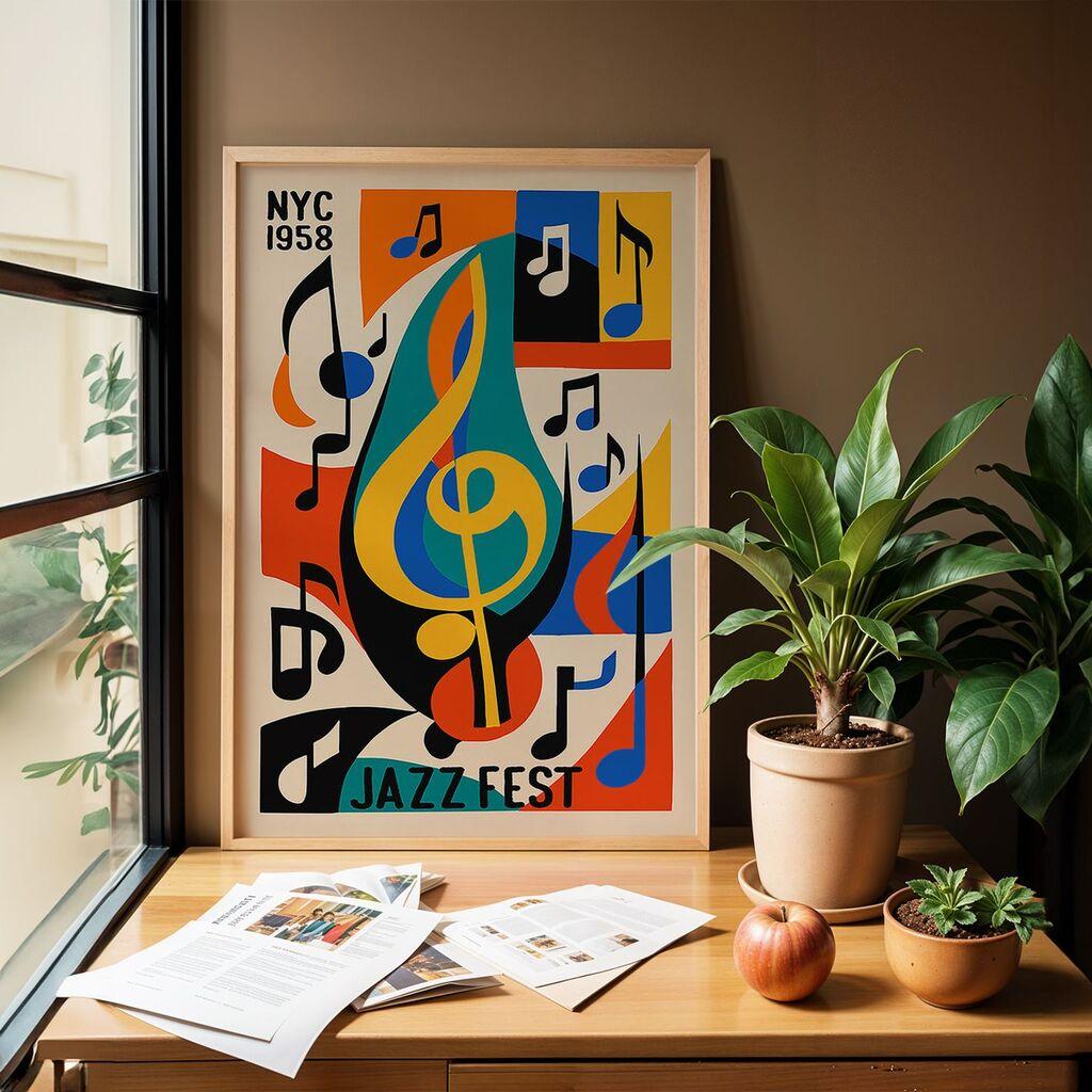 Wallity Dekorativna uramljena slika, 35x45cm, Šarena