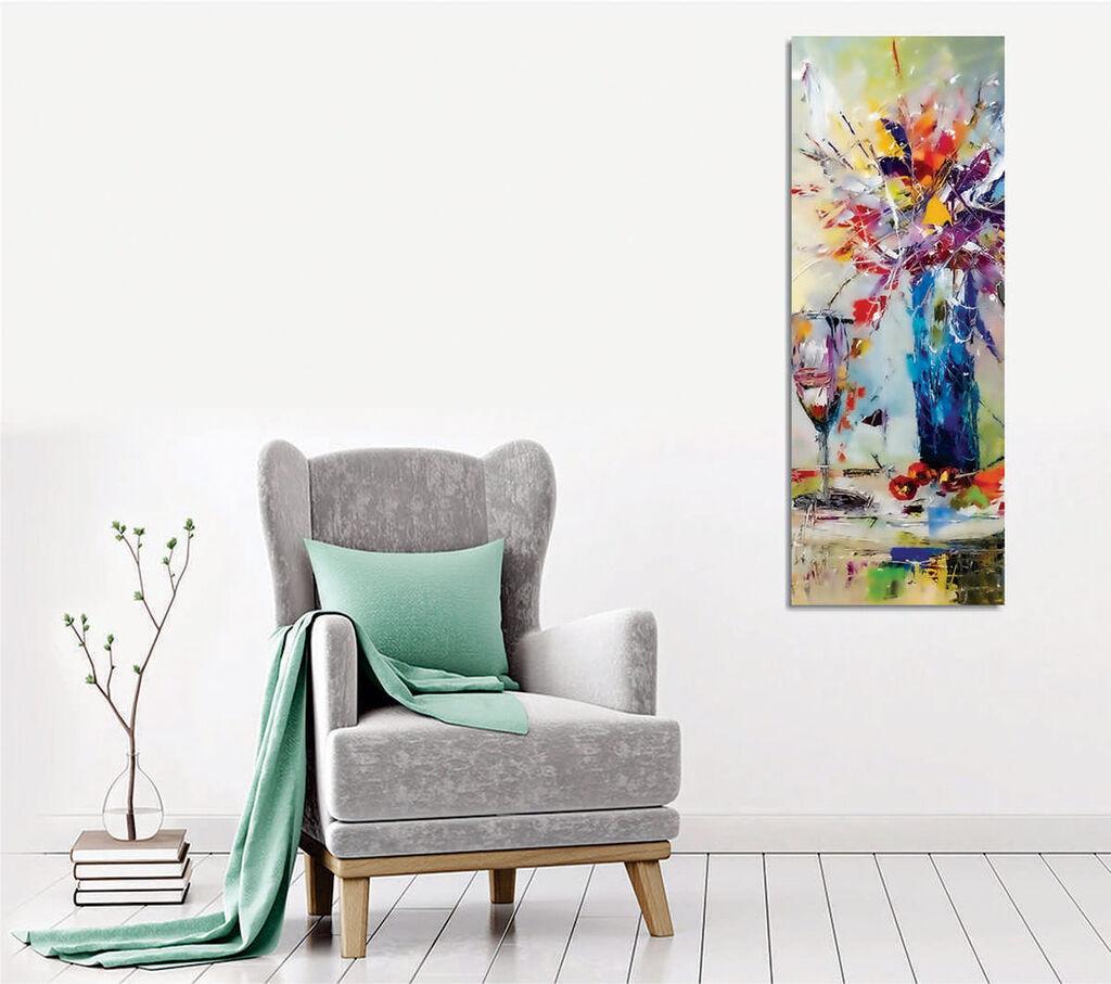 Wallity Dekorativna slika na platnu, 30x80cm, Šarena