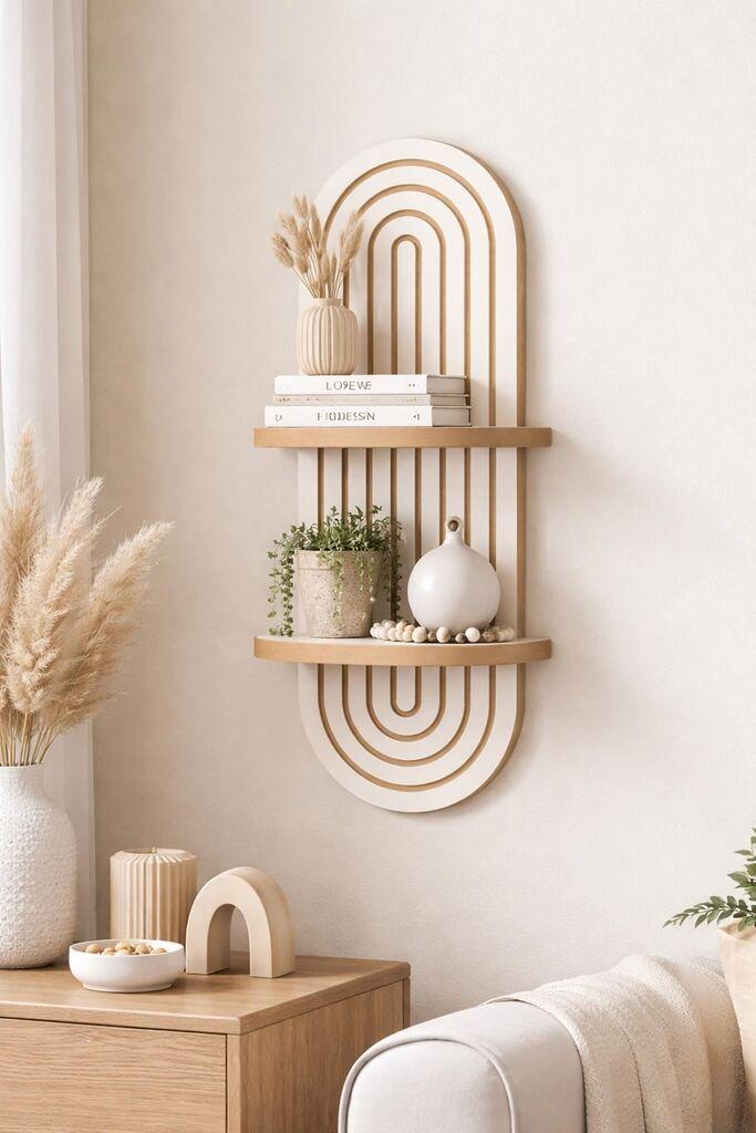 Hanah Home Zidna polica, 20x70x13cm, Bela
