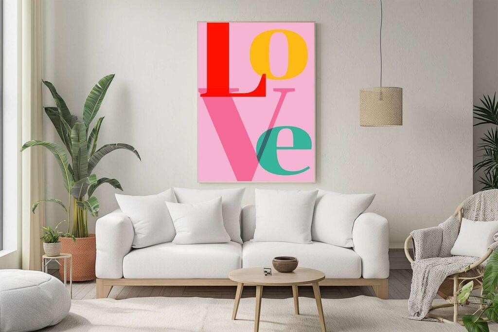 Wallity Dekorativna uramljena slika, 50x70cm, Šarena