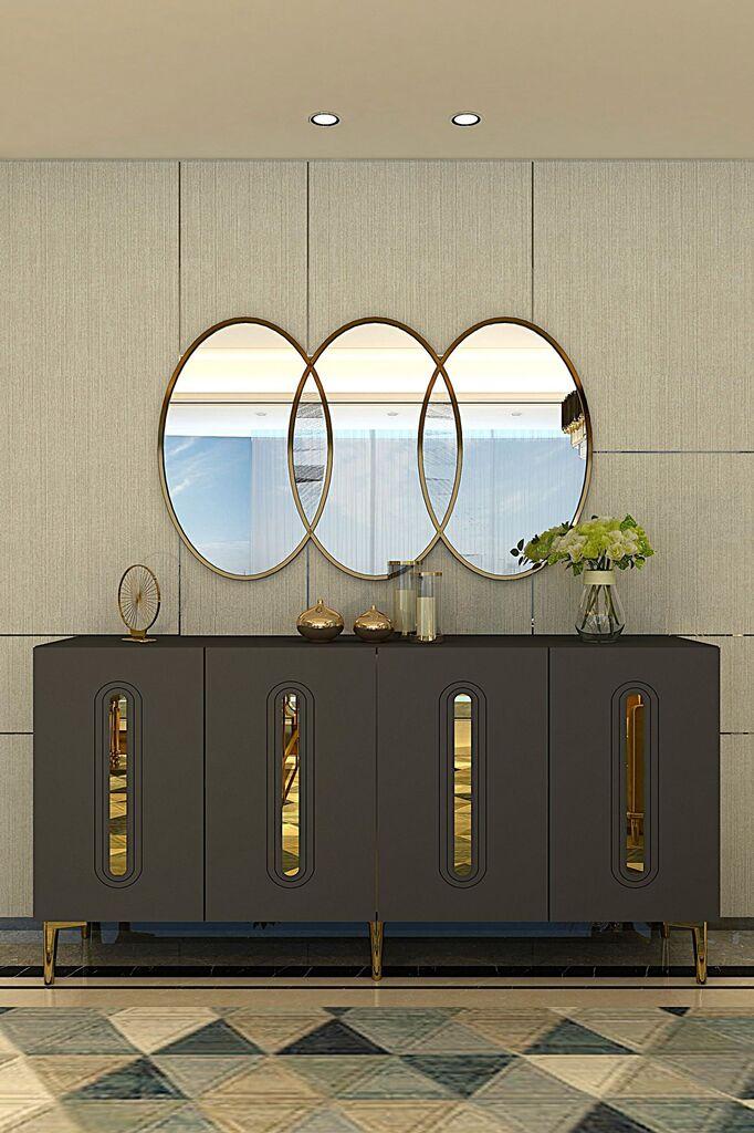 Hanah Home Komoda, 150x75x32cm, Antracit