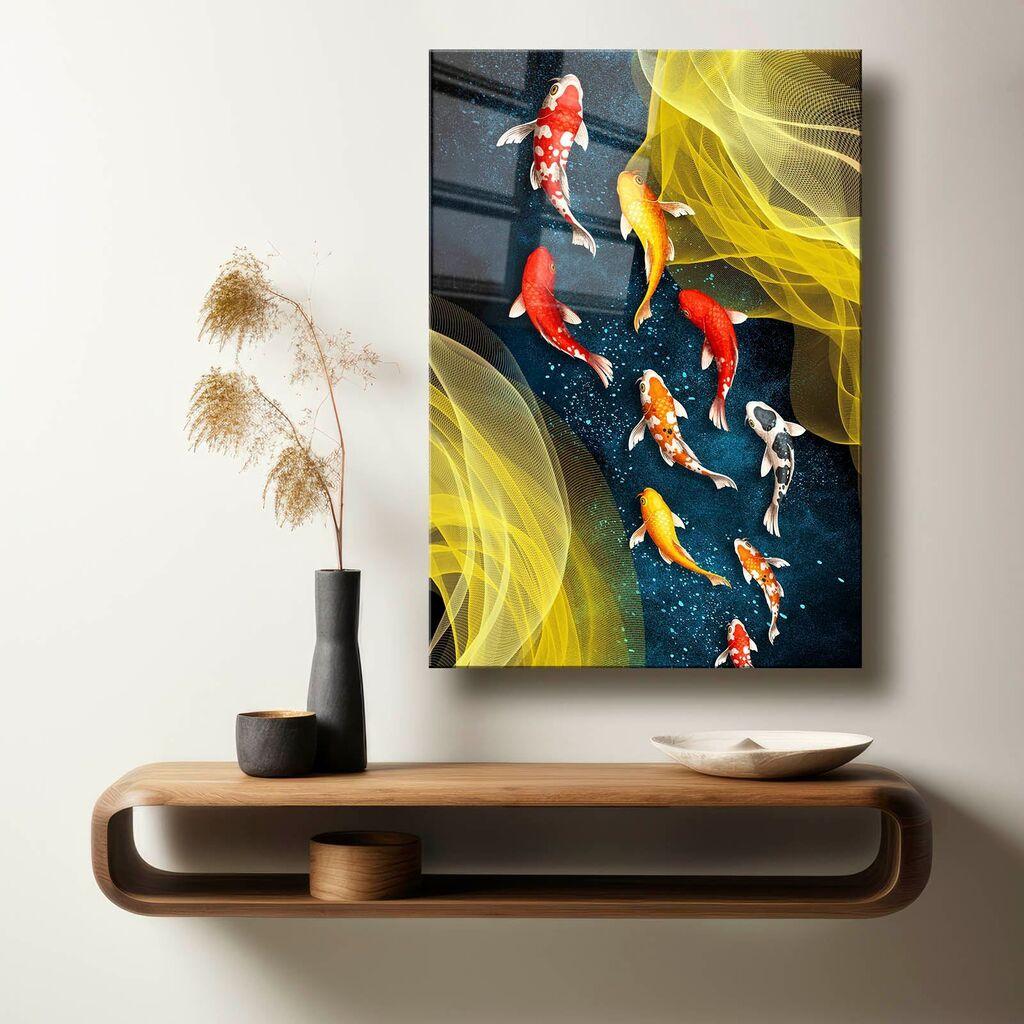 Wallity Dekorativna slika na kaljenom staklu, 50x70cm, Šarena