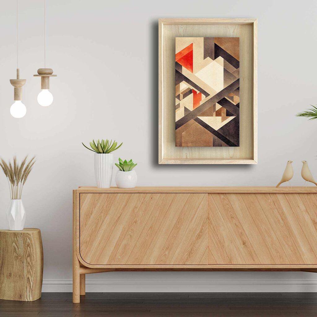 Wallity Dekorativna uramljena slika, 43x63cm, Šarena