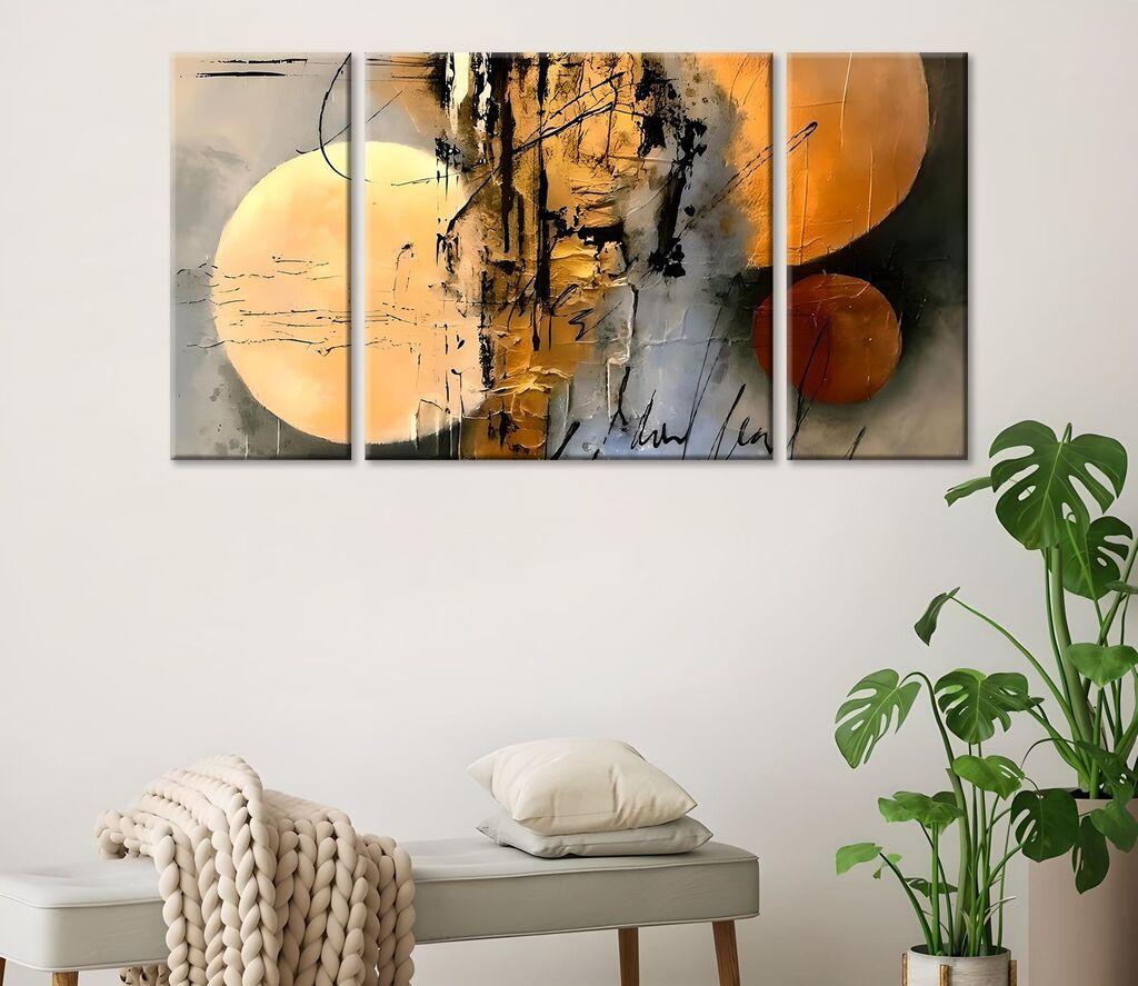 Wallity Dekorativne slike na platnu, 20x45cm, 3 komada, Šarene