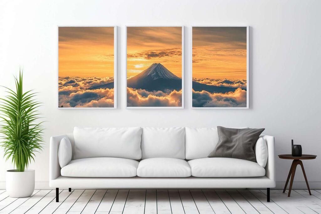 Wallity Dekorativne uramljene slike, 50x70cm, 3 komada, Šarene
