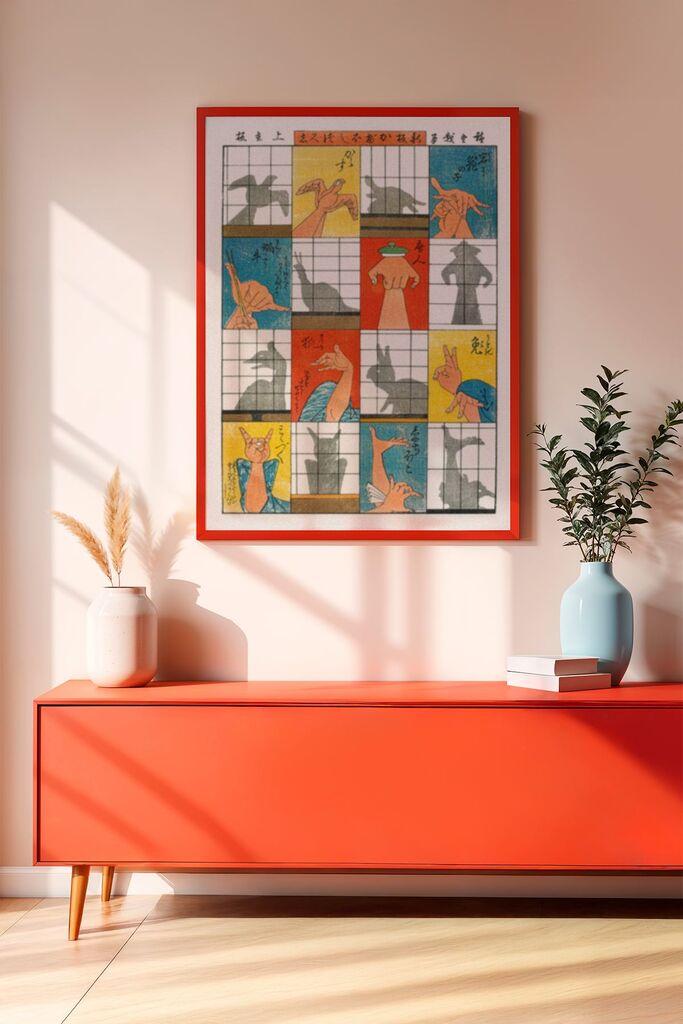 Wallity Dekorativna uramljena slika, 33x48cm, Šarena