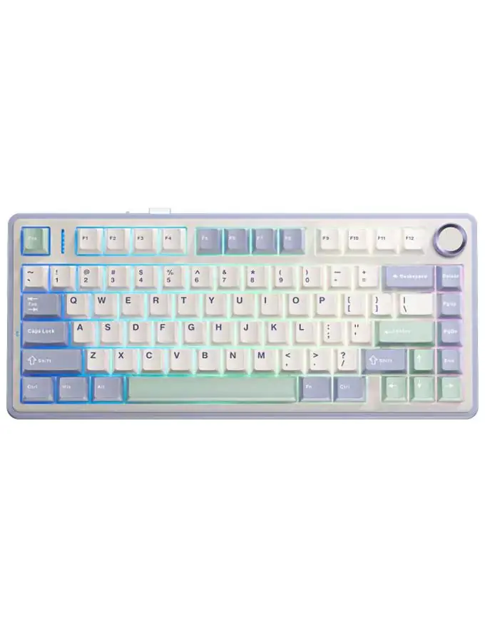 Aula Gaming tastatura F75, Mehanicka, BT, Wireless,USB-C, Belo-ljubičasta