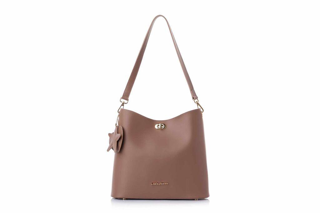 Lucky Bees Ženska torba za rame, Svetlosiva