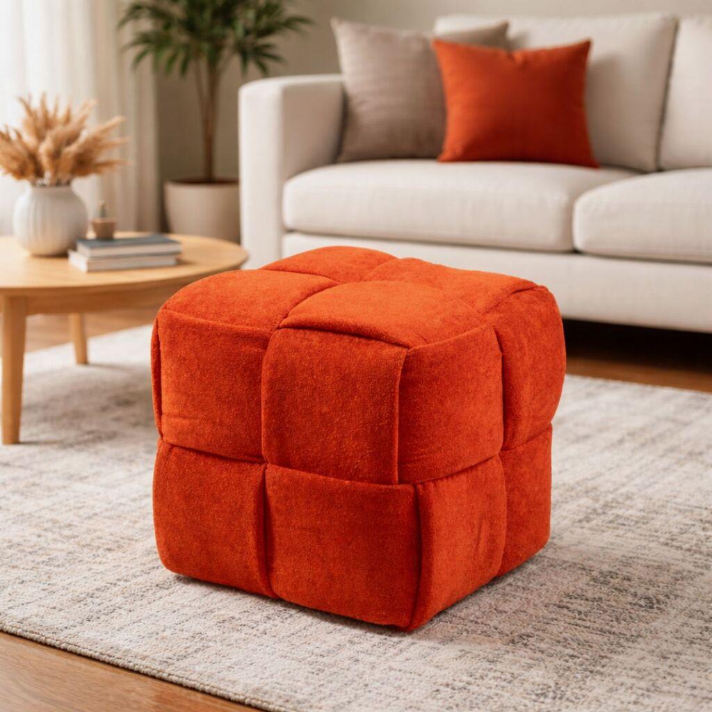 Atelier del Sofa Tabure, 43x43x43cm, Narandžasti