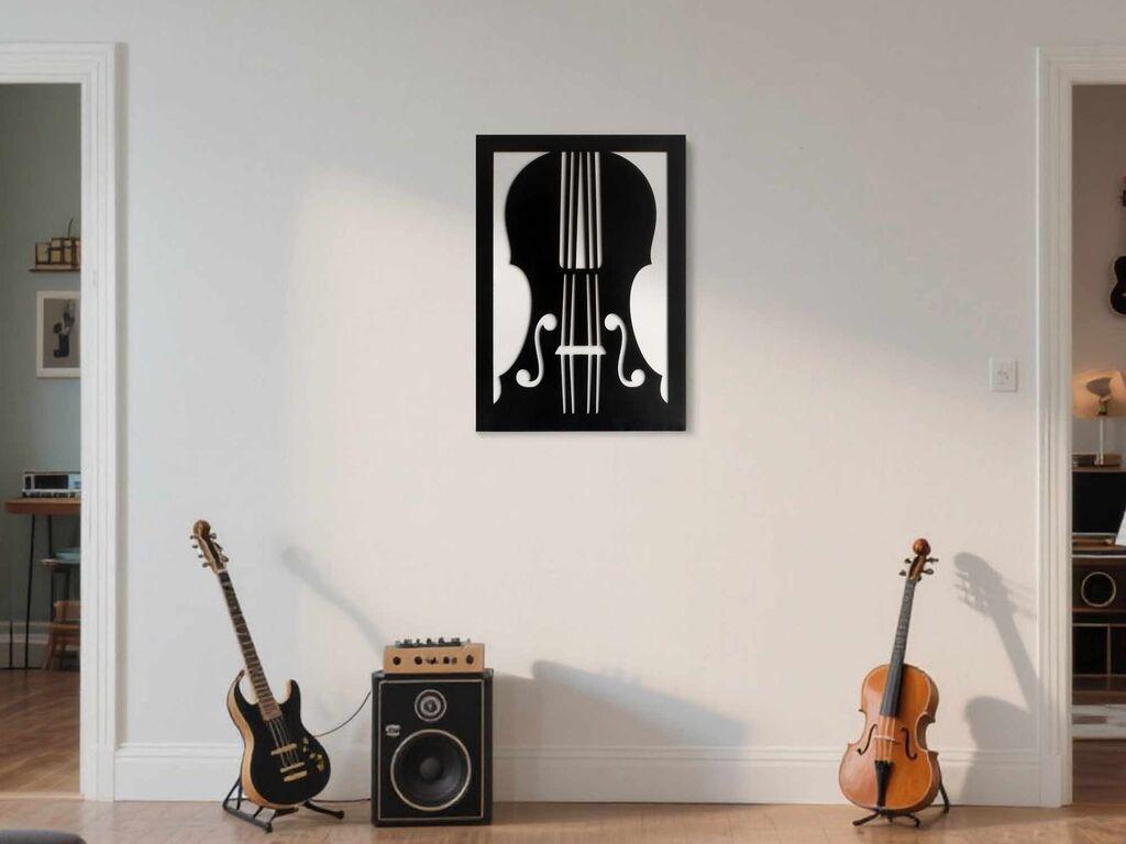 Wallity Dekorativna uramljena slika, 47.5x68cm, Crna