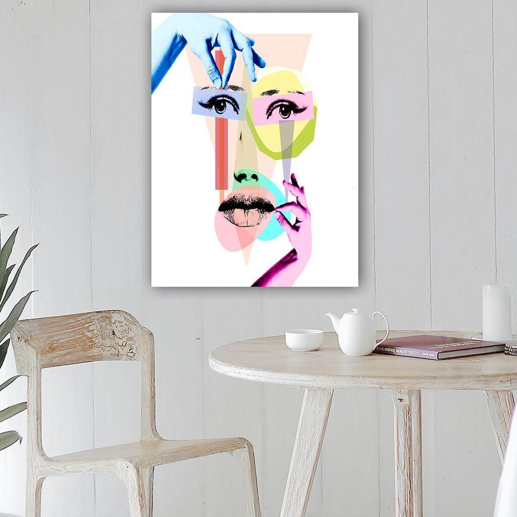 Wallity Dekorativna slika na platnu, 70x100cm, Šarena