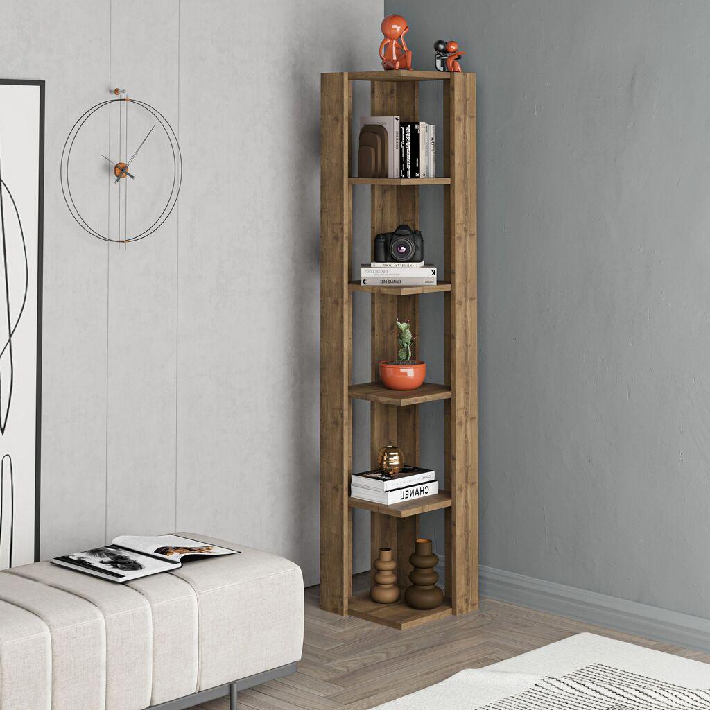 Hanah Home Polica za knjige, 31.8x160.8x31.8cm, Krem