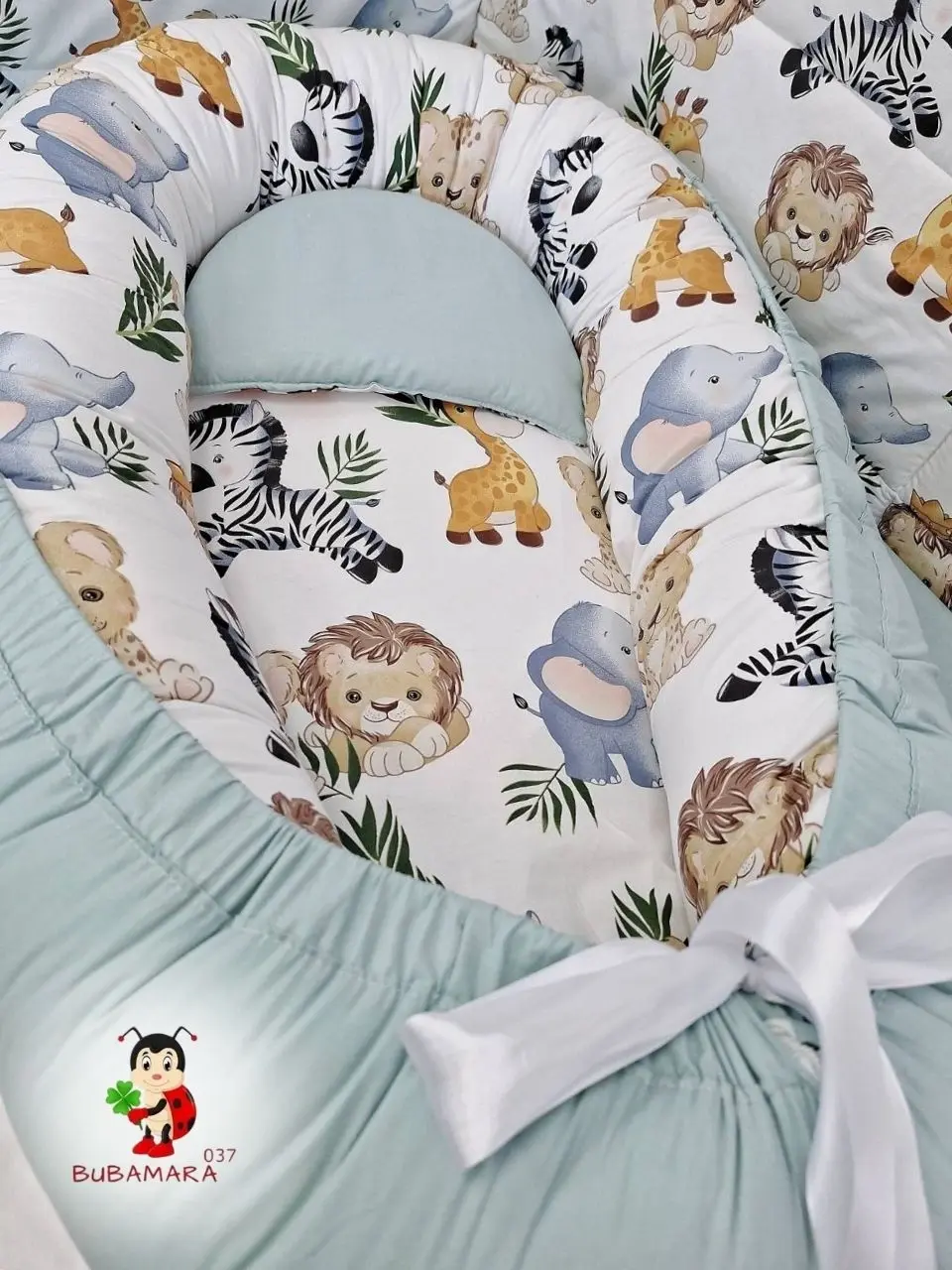 Bubamara037 Gnezdo za bebe Životinje, Sivo