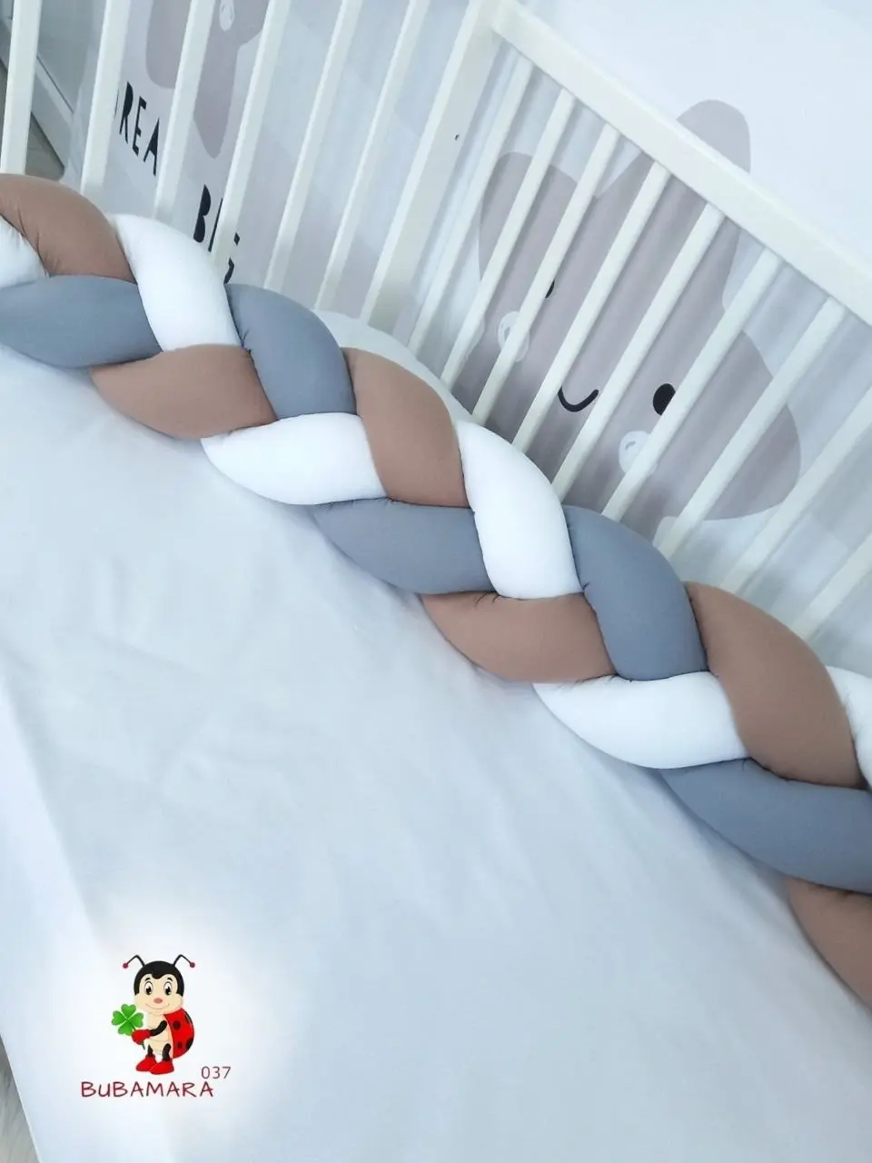 Bubamara037 Pletenica za krevetac, trostruka 360cm, Šarena
