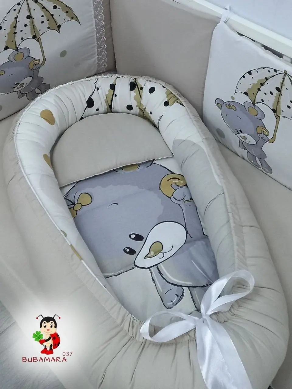 Bubamara037 Gnezdo za bebe Medvedić, Krem