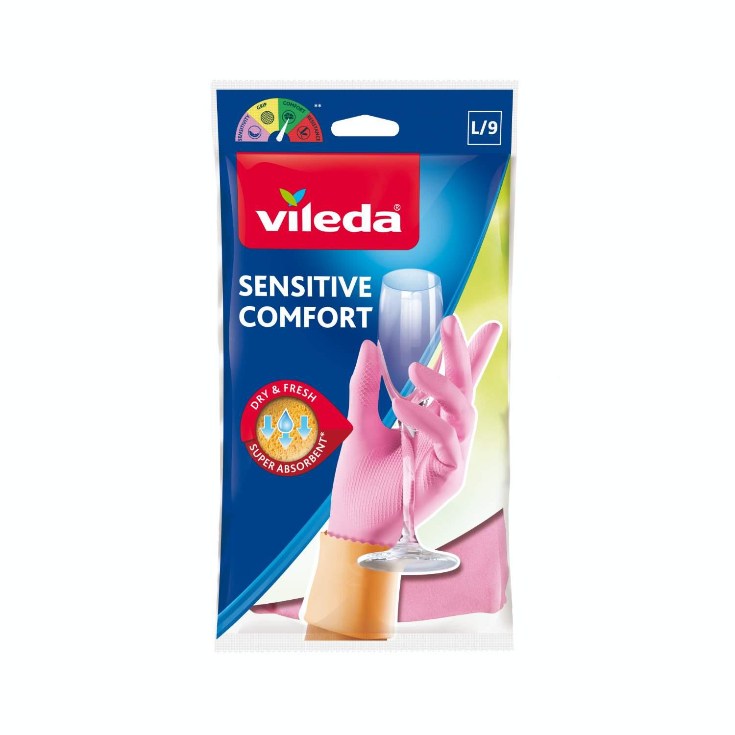 Vileda Rukavice Sensitive, Roze