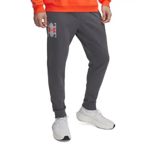 Under Armour Muški dodnji deo trenerke UA Rival Terry Logo JoggerQ2, Tamnosivi