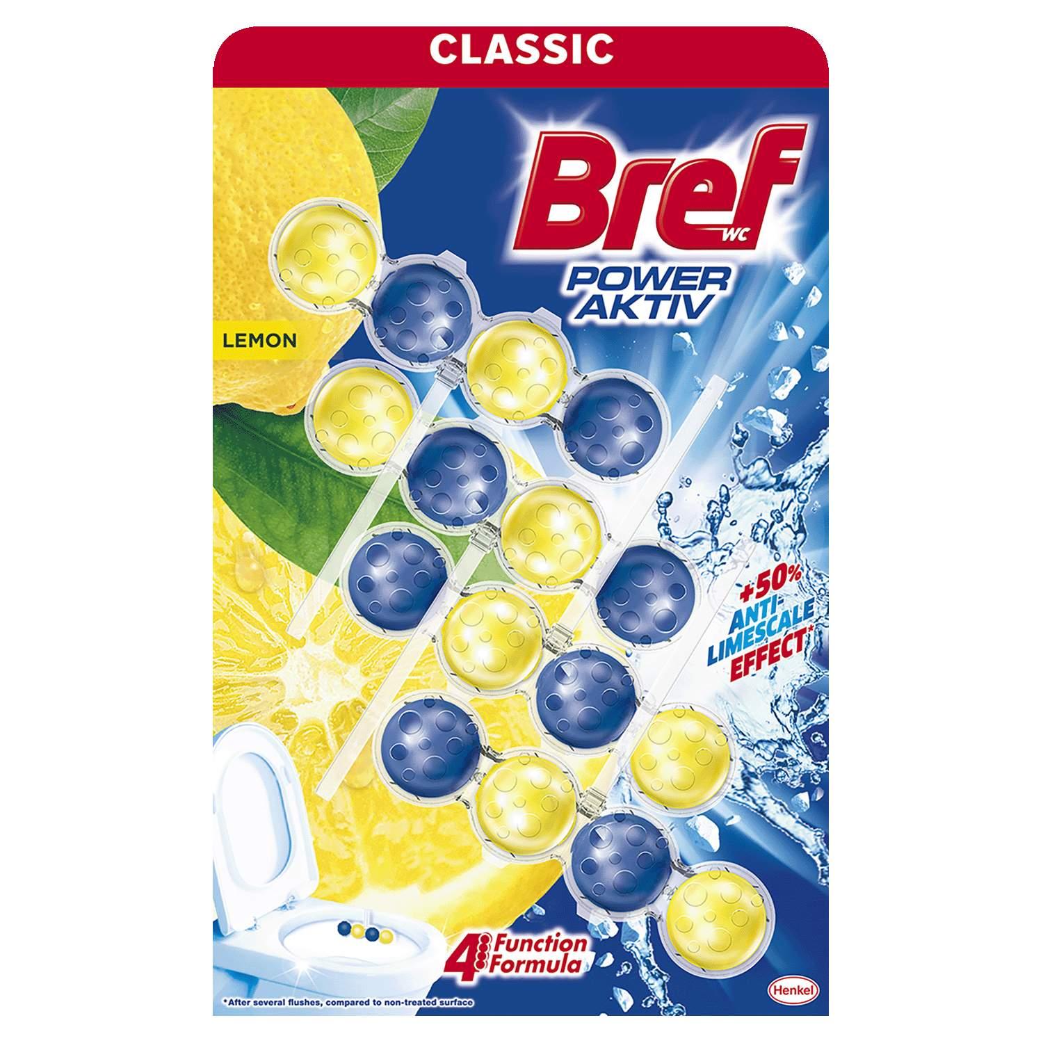 Bref Osveživač za WC šolju Limun, Kuglice, 50g, 4 komada