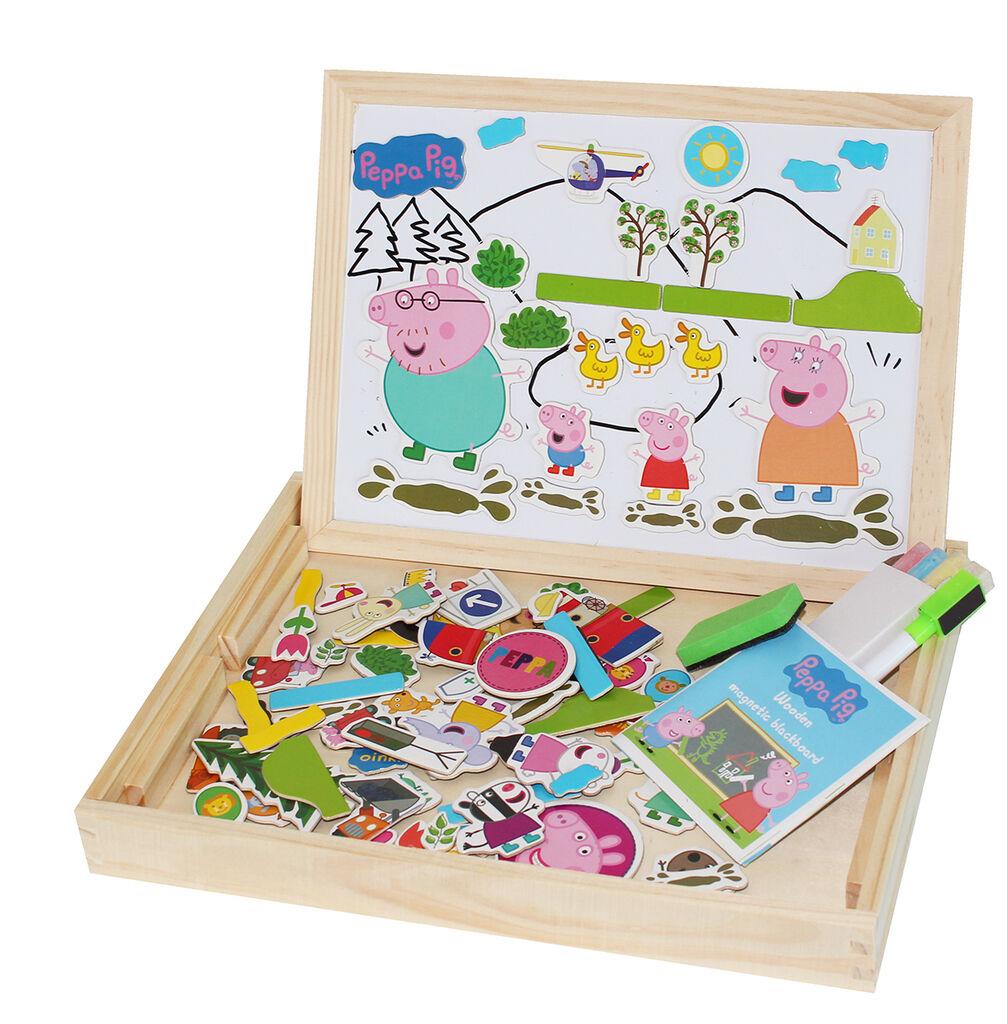 Magnetna drvena tabla Peppa Pig, 100 komada