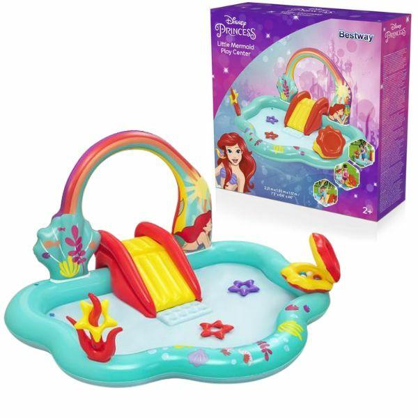Bestway Bazen za bebe Mala sirena, 160L, 221x193x117cm, 2+ godine, Šareni