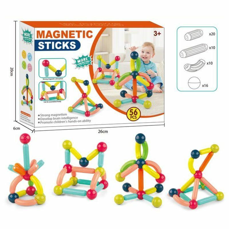 Magnetne kocke/štapići 96557, 56 komada