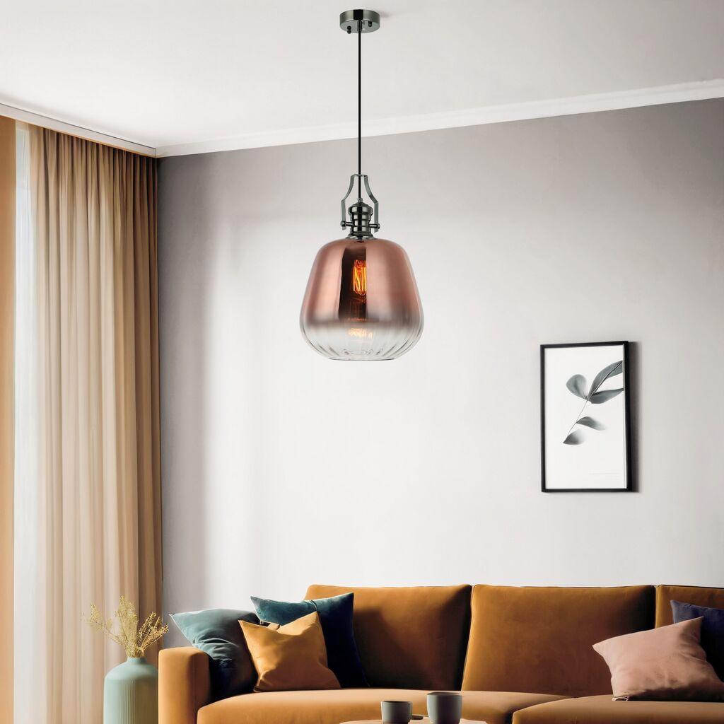 Opviq Luster Cabana-P01-PB, O30, 40cm, IP20 Bakarno-srebrne boje