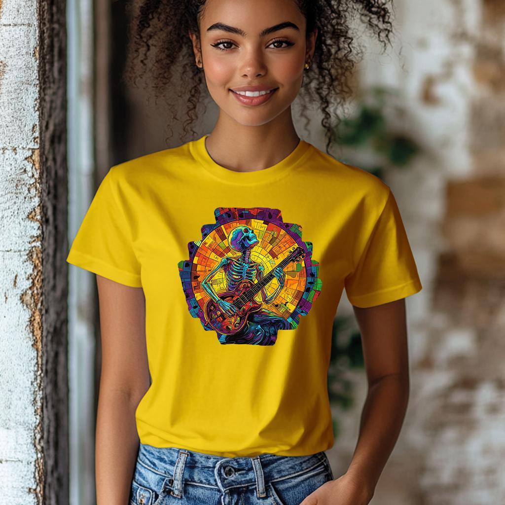 Camiseta Majica sa štampanim printom Cam 806, Ženska, Zlatne boje