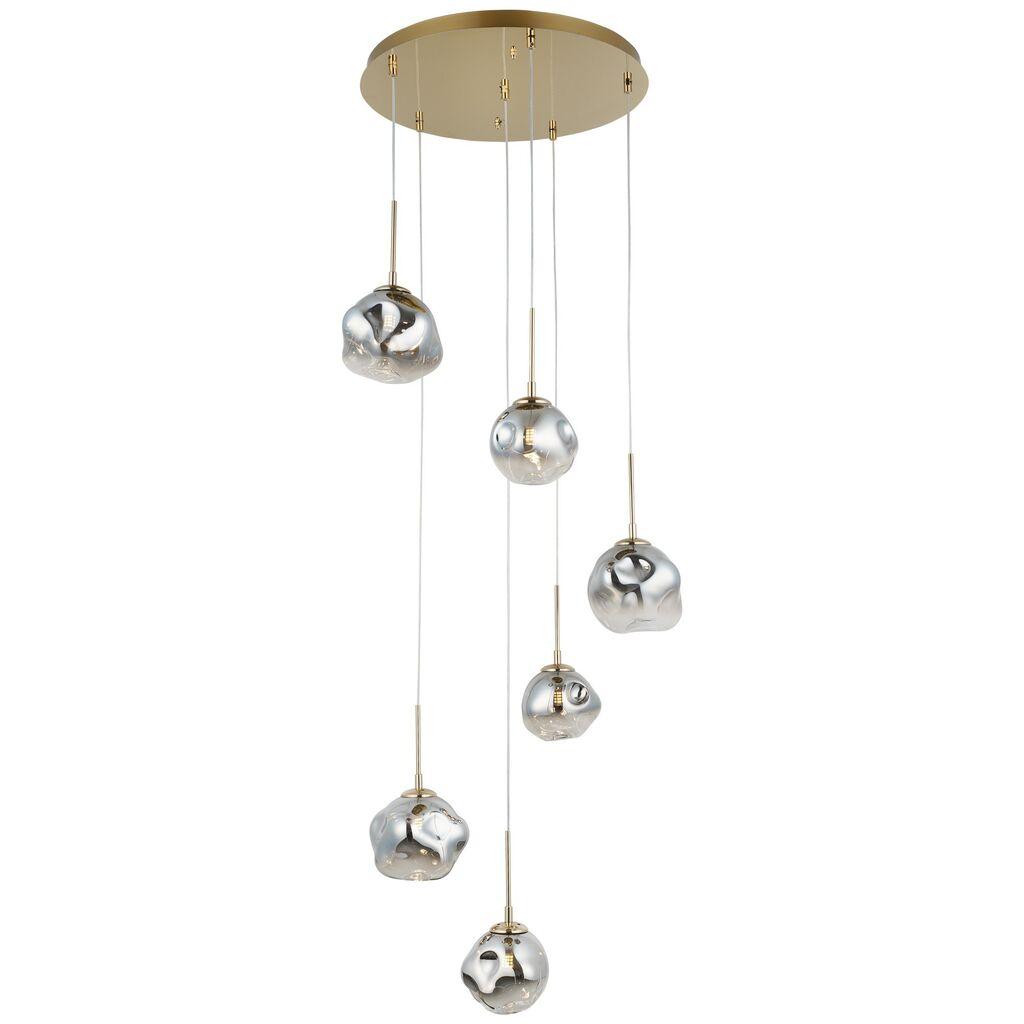 Opviq Luster Herman-80-06, O18, 15cm, IP20 Zlatno-srebrne boje