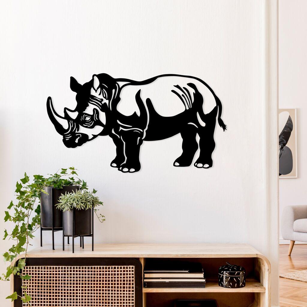 Wallity Zidna dekoracija Rhino, 39x70cm, Crna