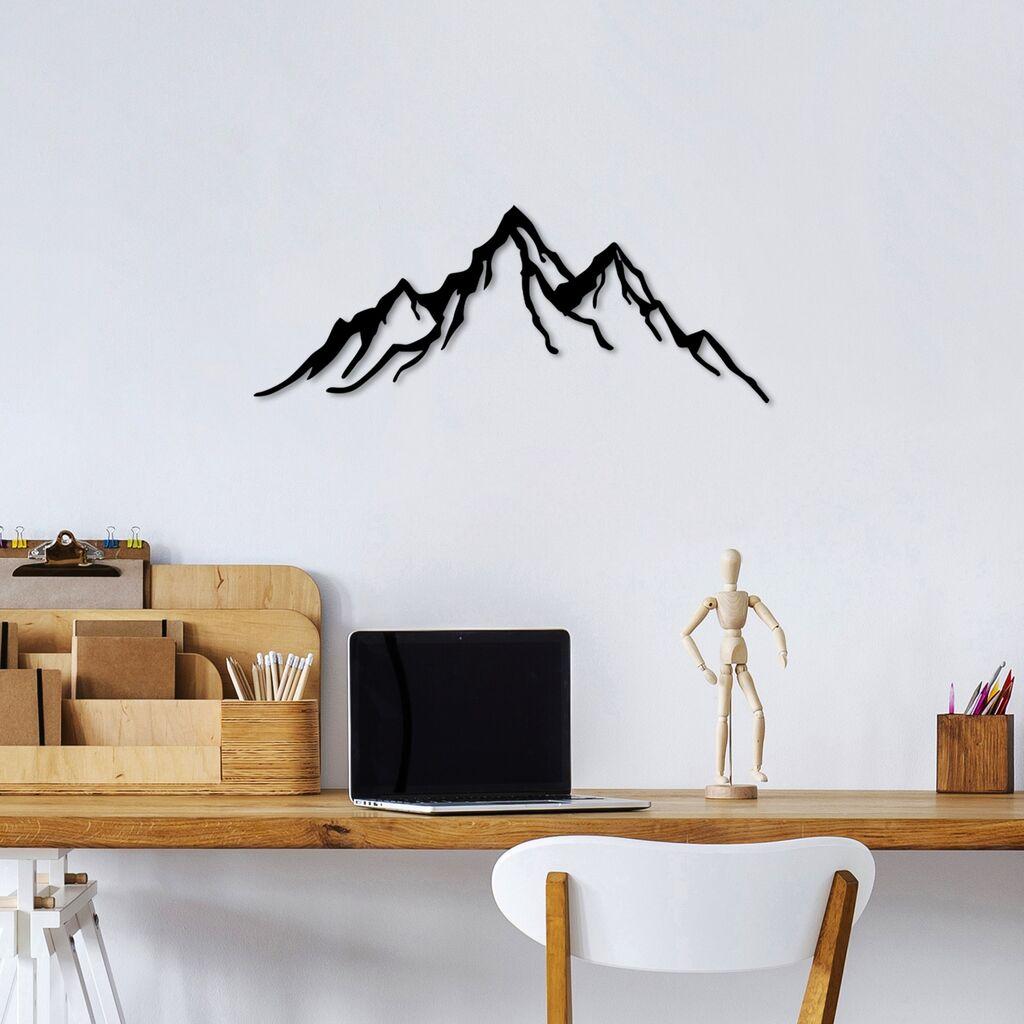 Wallity Zidna dekoracija Mountain-11, 52x20cm, Crna