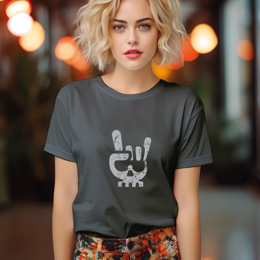 Camiseta Majica sa štampanim printom Cam 816, Ženska, Tamnosiva