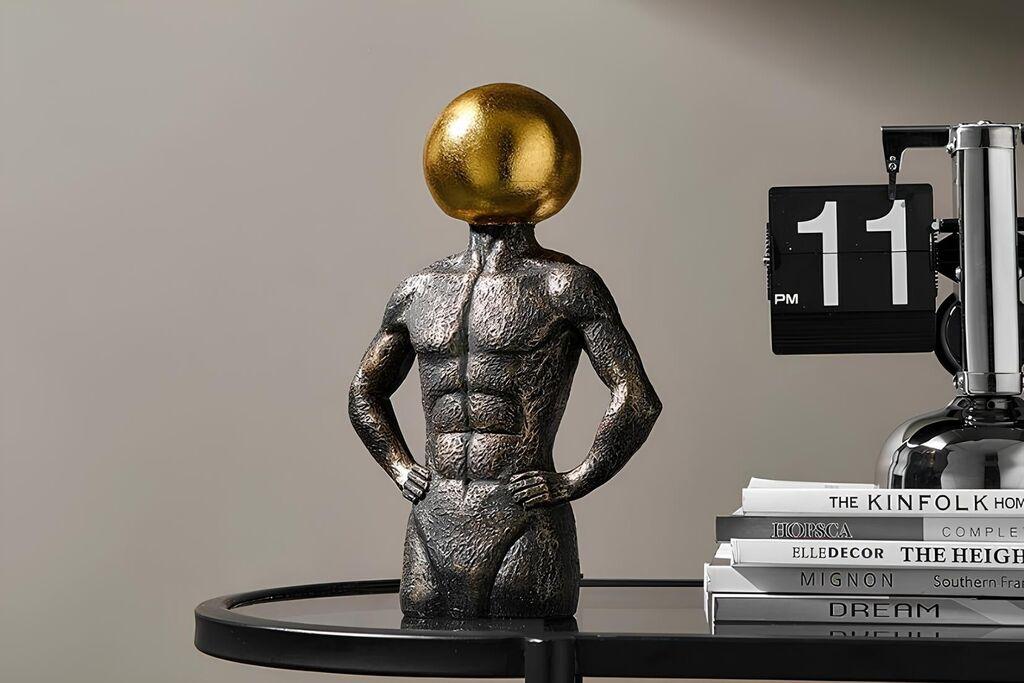 Aberto Design Dekorativna figura CY0371, 22x15x7 cm, Antracit