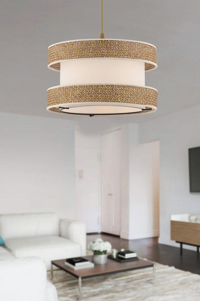 Opviq Luster Halo, 40x40cm, Bež-beli