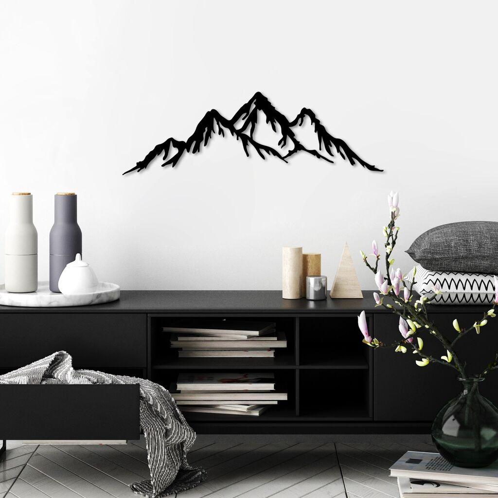Wallity Zidna dekoracija Mountain-5, 70x22cm, Crna