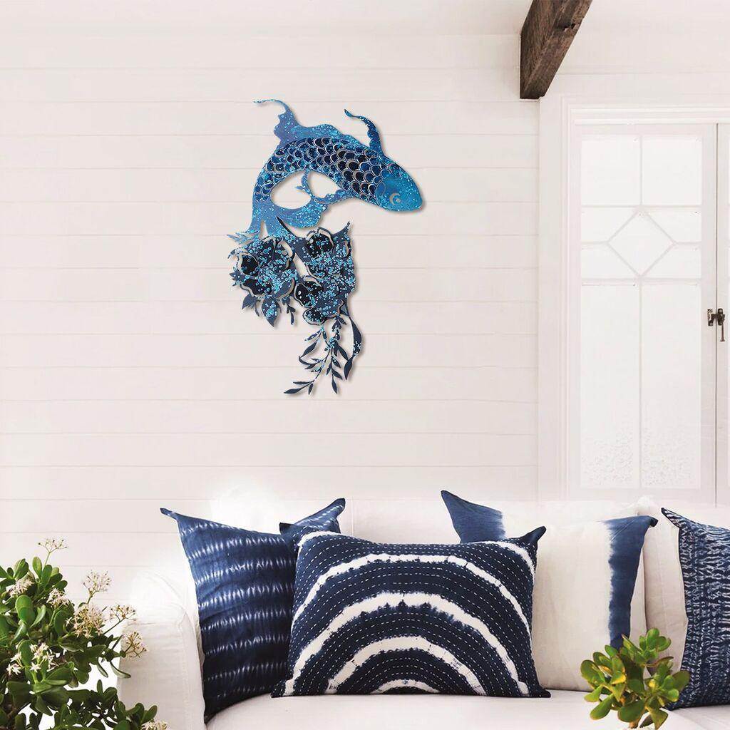 Wallity Zidna dekoracija Carpa Koi- APT748 L, 58x87cm, Plava